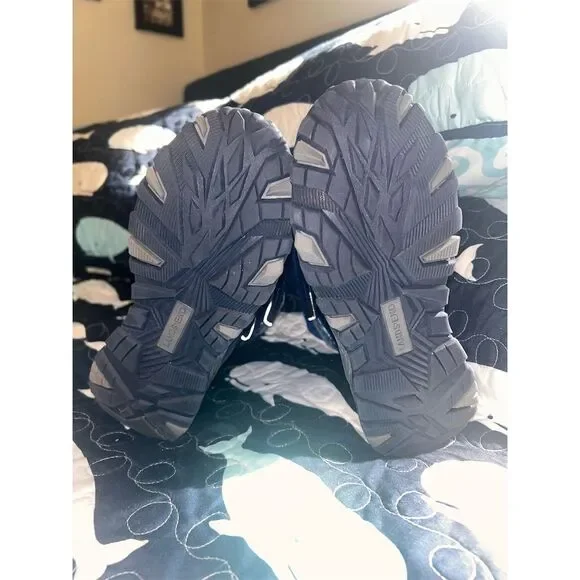 Lands' End Kids Winter Boots Size 4 Navy Blue Insulated Snow Flurry - Picture 8 of 8